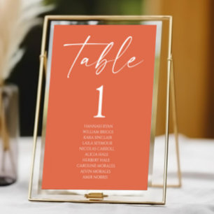 Numéro De Table Minimaliste minimaliste Élégant Vérone Sunset Mari