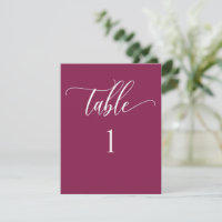 Numéro de table minimaliste moderne Berry
