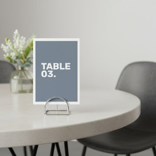 Numéro de table minimum Gras Modern Blue