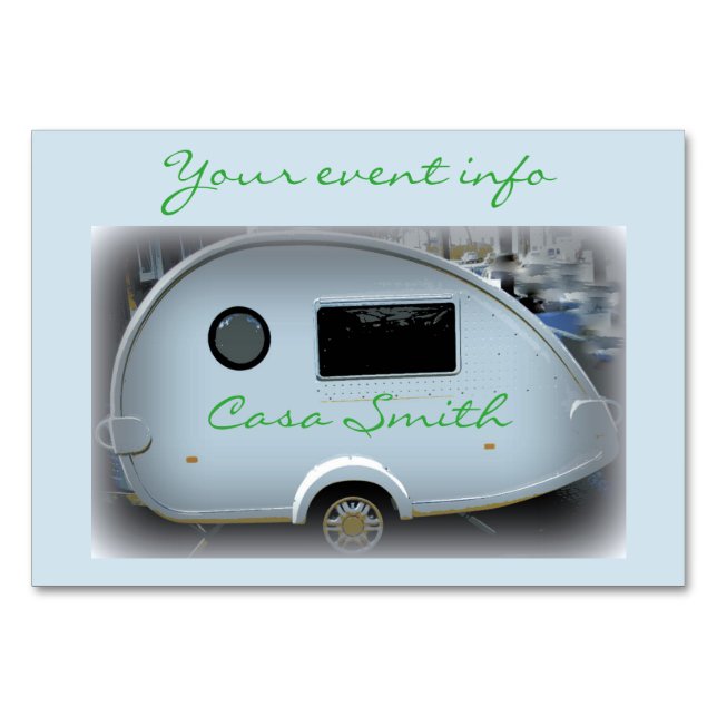 Numéro De Table Minuscule caravane en lacet gypsy (Devant)