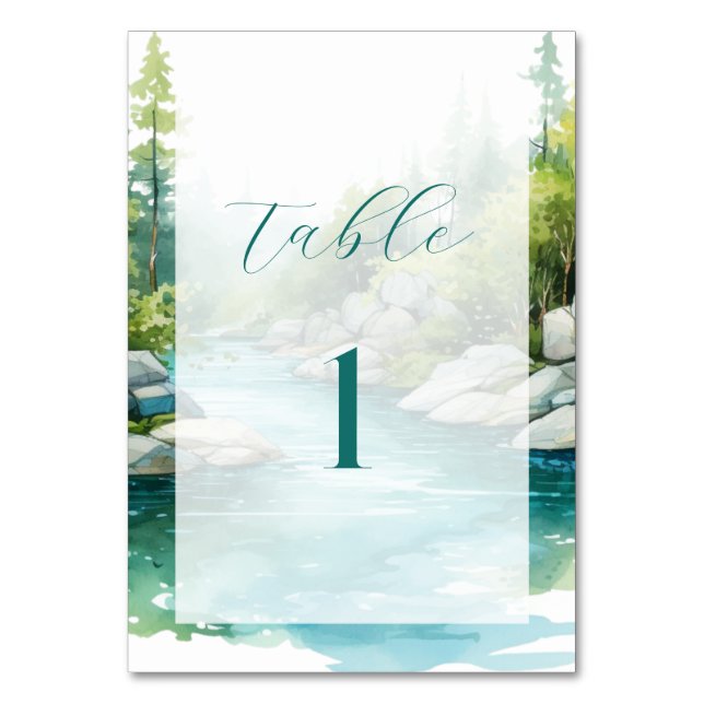 Numéro De Table Misty Mountain Mariage (Par défaut)