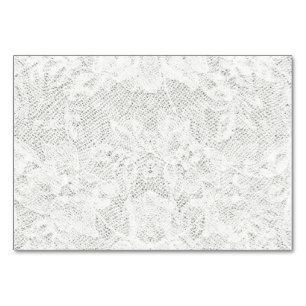 Numéro De Table Modèle - Arrière - plan de dentelle blanche