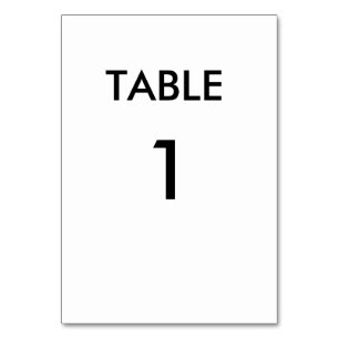 Numéro De Table Modèle personnalisé vide