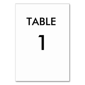 Numéro De Table Modèle personnalisé vide