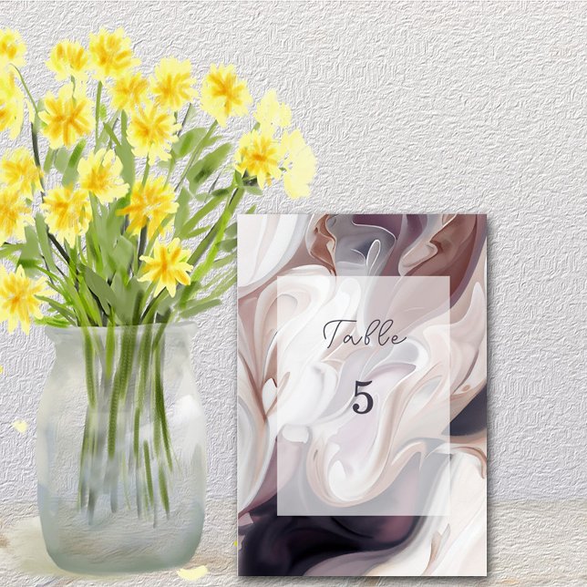 Numéro De Table Moderne Bourgogne ivoire gris élégant (Créateur téléchargé)