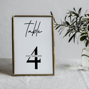 Numéro de table moderne Cérémonie des prix Black &