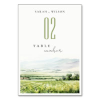 Moderne Chic Aquarelle Vignoble Paysage Mariage
