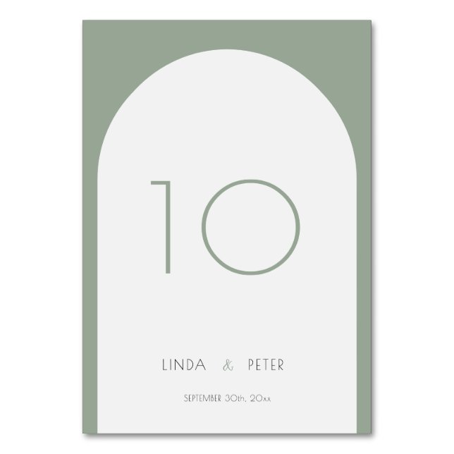 Numéro De Table Moderne Mariage simple (Par défaut)