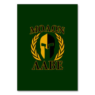 Numéro De Table Molon Labe Laurels Spartan Forest Décor vert