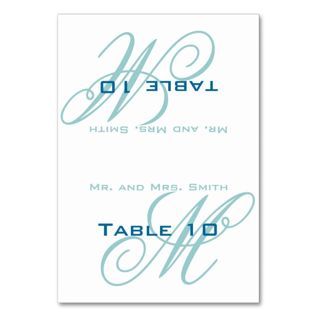 Numéro De Table Monogramme de réglage de place (Par défaut)