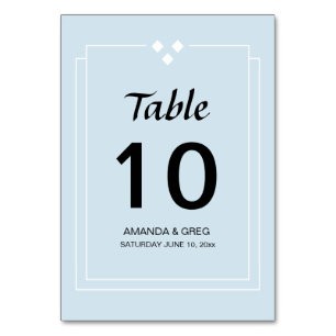 Numéro de table Motiff de diamant simple