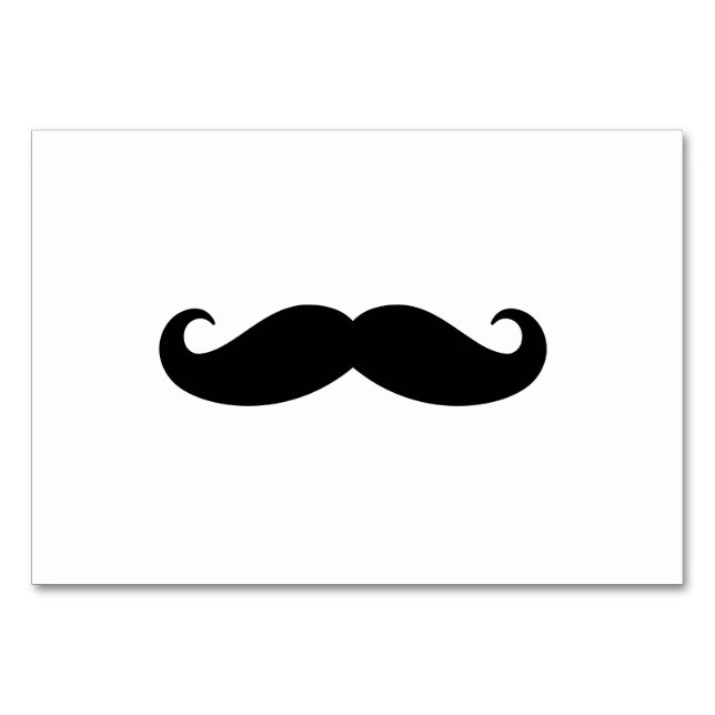 Numéro De Table Mustache classique noire simple Bushy Moustache ch (Devant)