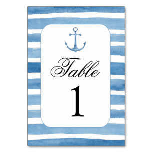 Numéro de table nautique. Mariage sur la plage. Ch
