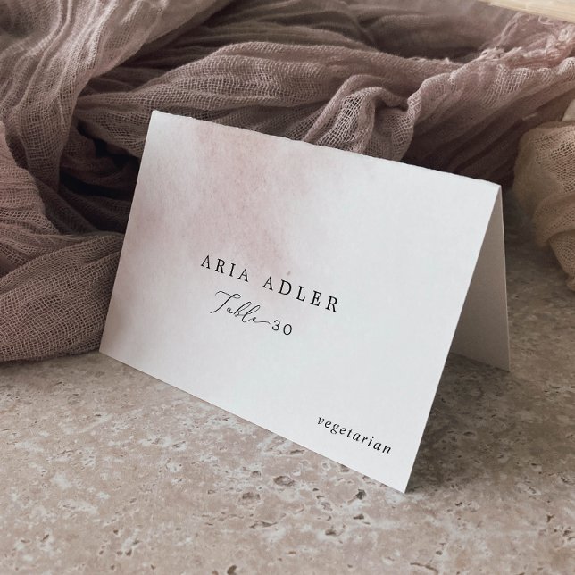 Numéro De Table Nettoyage aquarelle | Menu Flush Option Placer les (Créateur téléchargé)