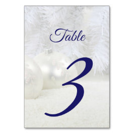 Numéro De Table Noël blanc | Mariage d'hiver