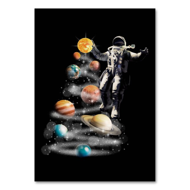 Numéro De Table Noël dans le système solaire spatial L'astronaute  (Par défaut)