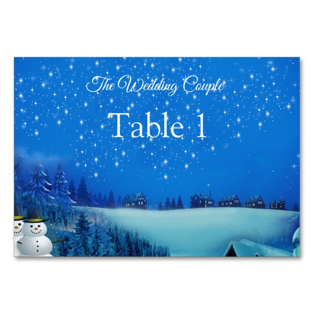 Numéro De Table Noël et Nouvel An 2024 (Devant)
