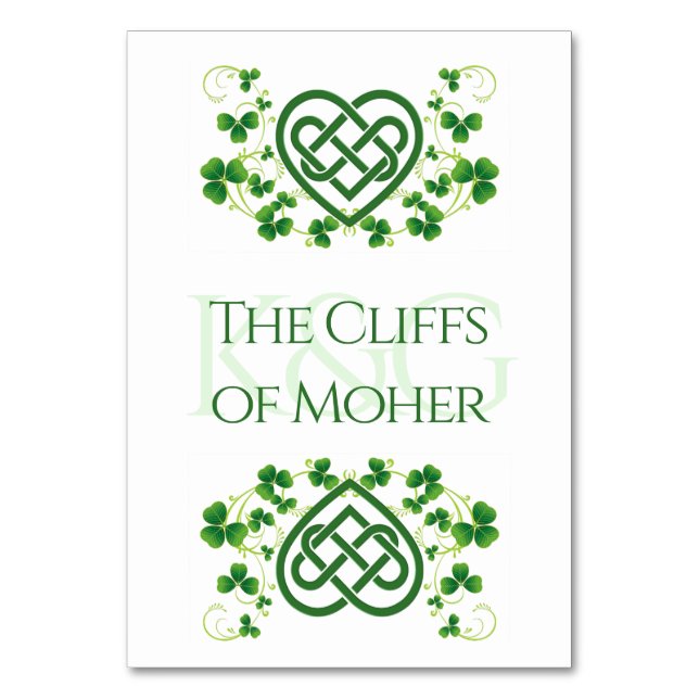 Numéro De Table Noeud d'amour traditionnel irlandais celtique et S (Par défaut)