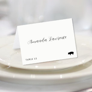 Numéro De Table Nom du script Pork Repas Option Place Card