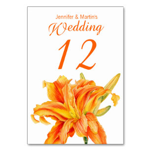Numéro De Table Nombre de mariages floraux Hemerocallis diurnes