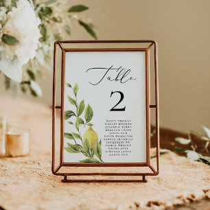 Numéro De Table Noms de Mariages minimalistes modernes de calligra