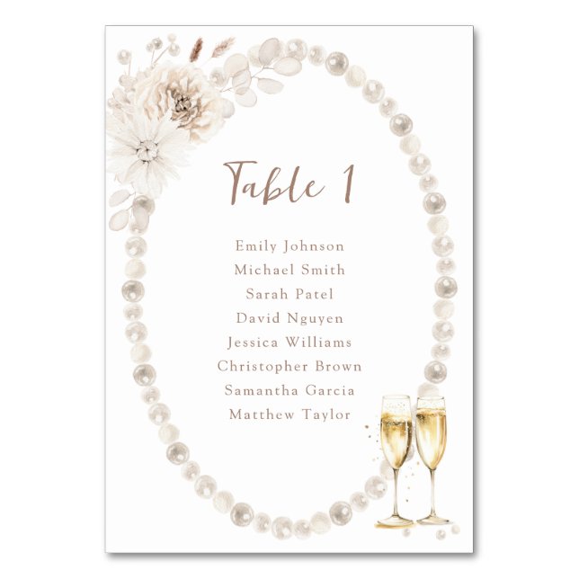 Numéro De Table Noms de Perles (Par défaut)