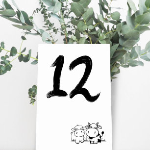 Numéro De Table Nous Avons Dit Que Je Moo Minimaliste Mariage