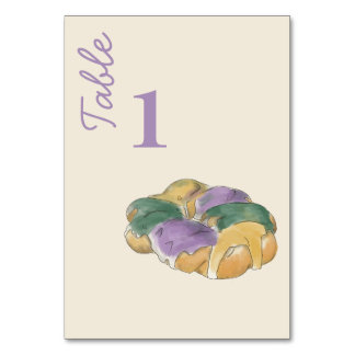 Numéro De Table Nouvelle-Orléans Aquarelle recto verso