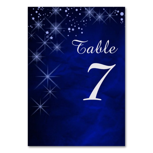 Numéro De Table Nuit bleue étoilée (Par défaut)