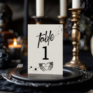 Numéro De Table Nuit d'Halloween de la Mariage vivante