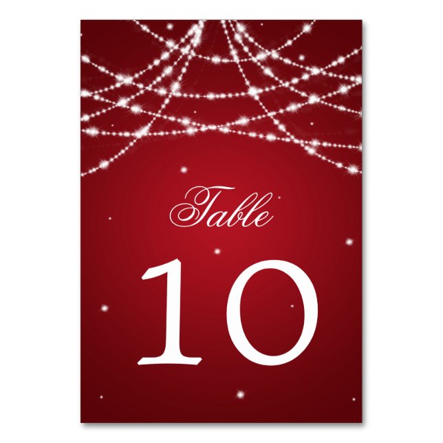 Numéro De Table Numéro de tableau Chaîne d'étincelle rouge (Par défaut)