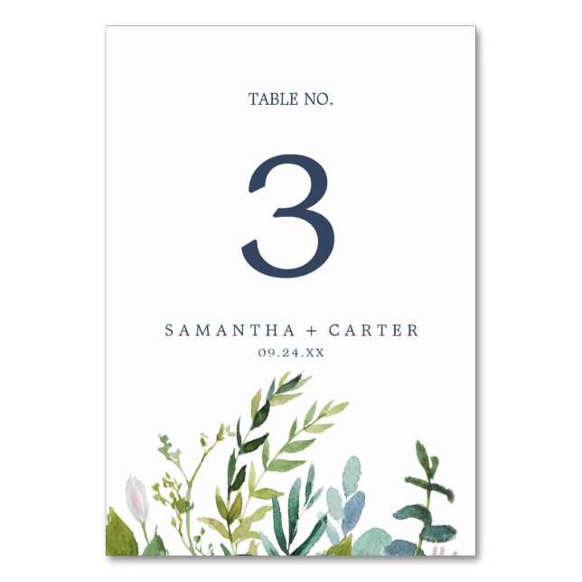 Numéro De Table Numéro de tableau de la verdure estivale (Par défaut)