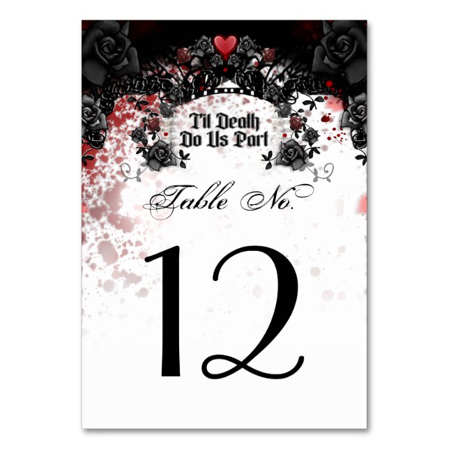 Numéro De Table Numéro de tableau du Mariage de squelette d'Hallow (Par défaut)