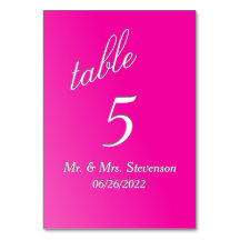 Numéro de tableau Fuchsia