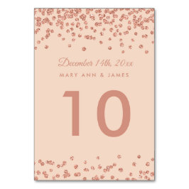 Numéro De Table Numéro de tableau Rose Gold Faux Parties scintilla