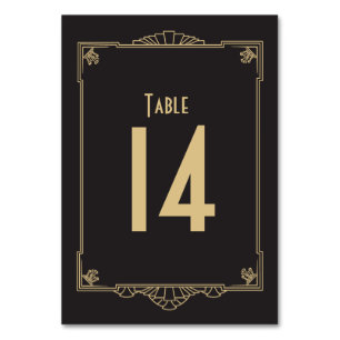 Numéro De Table Numéro de tableau Style Art Déco