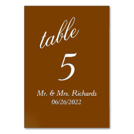 Numéro De Table Numéro du tableau de chocolat