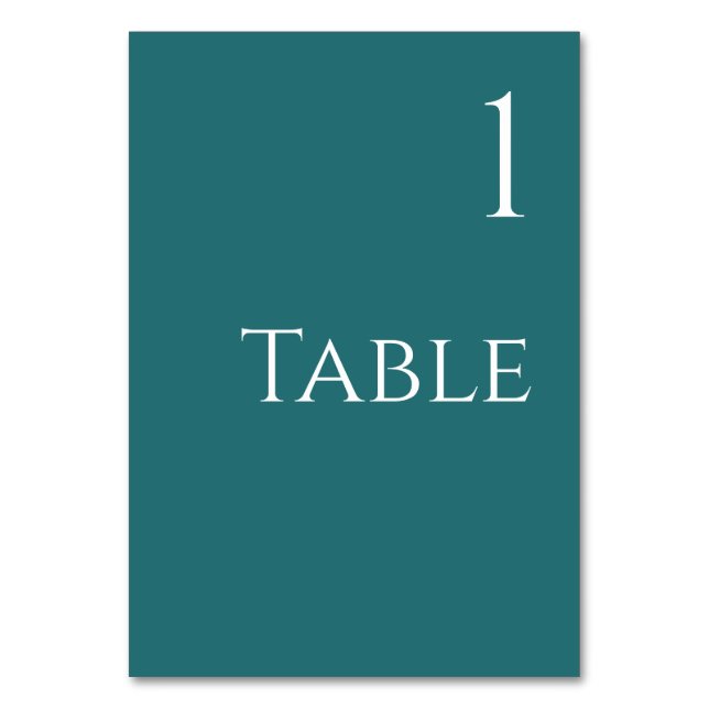 Numéro De Table Numéro du tableau mariage - Émeraude Vert- (Par défaut)