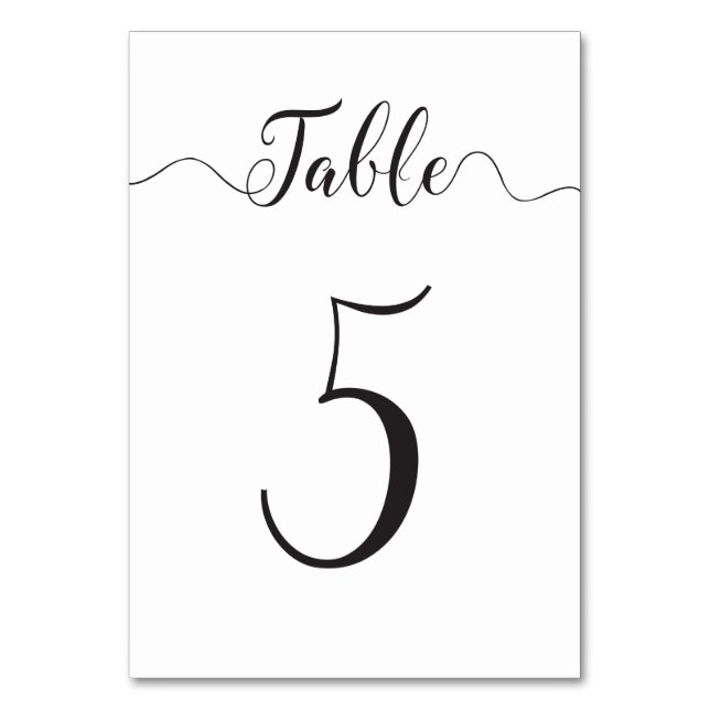 Numéro De Table Numéro du tableau mariage Tableau 5 (Par défaut)