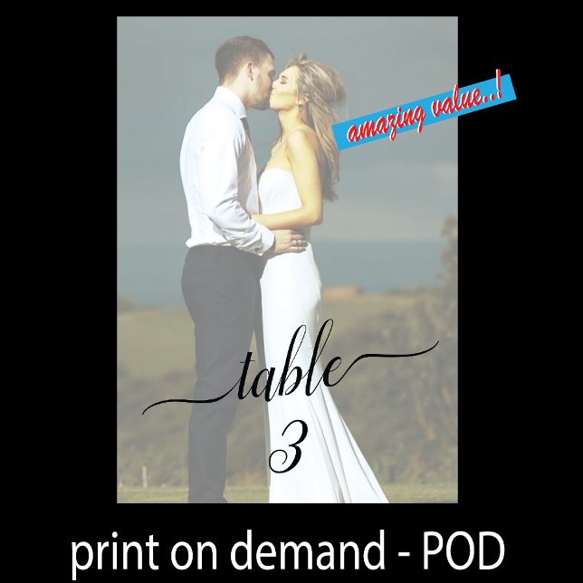 Numéro De Table Numéros de tableau Belle photo de Mariage de coupl (Créateur téléchargé)