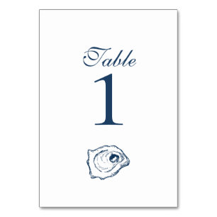 Numéro De Table Numéros de tableau de la collection d'huîtres