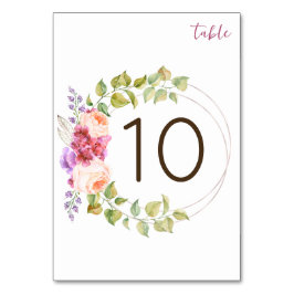 Numéro De Table Numéros De Tableau mariage Avec Fleurs Tropicales