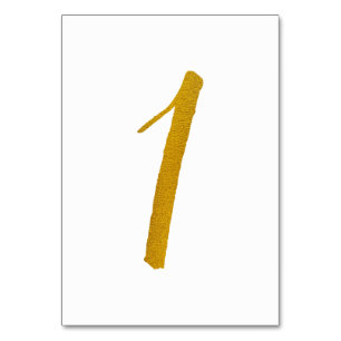 Numéro De Table Numéros de tableau mariage (Faux Gold Foil) 1