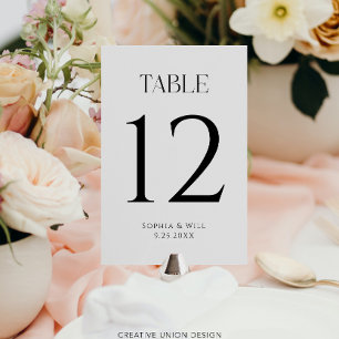 Numéro De Table Numéros de tableau Mariage Whimsy moderne