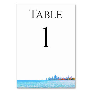 Numéro De Table Numéros de tableau Skyline de Chicago