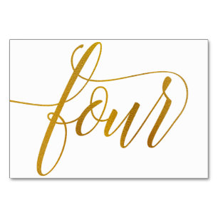 Numéro De Table Numéros de tableau - Typographie de luxe (Faux Gol