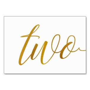 Numéro De Table Numéros de tableau - Typographie de luxe (Faux Gol