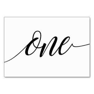 Numéro De Table Numéros de tableau - Typographie de luxe (noir) 1