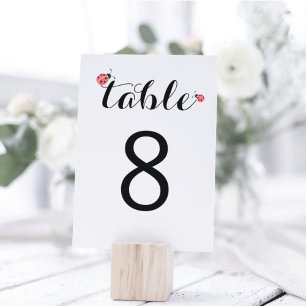 Numéro De Table Numéros du tableau Baby shower de la loterie aquar