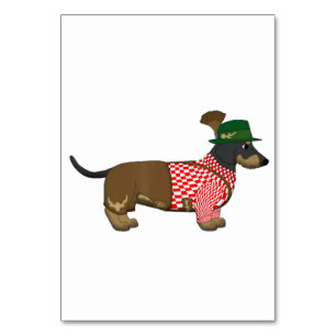 Numéro De Table Octoberfest 2018 - Drôle costume allemand Dachshun